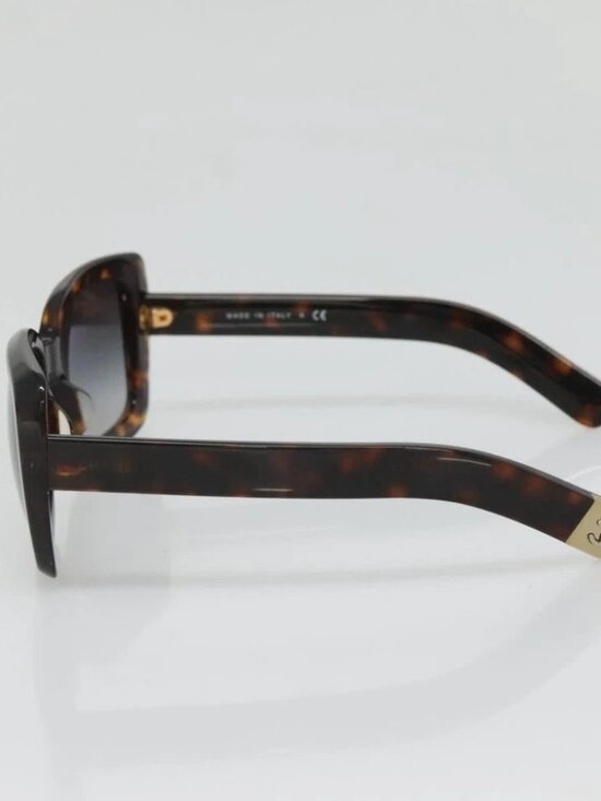 CHANEL Sunglasses Plastic Brown CC Auth sw1211